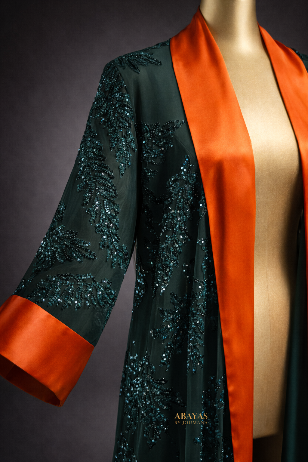Embroidered Emerald Abaya