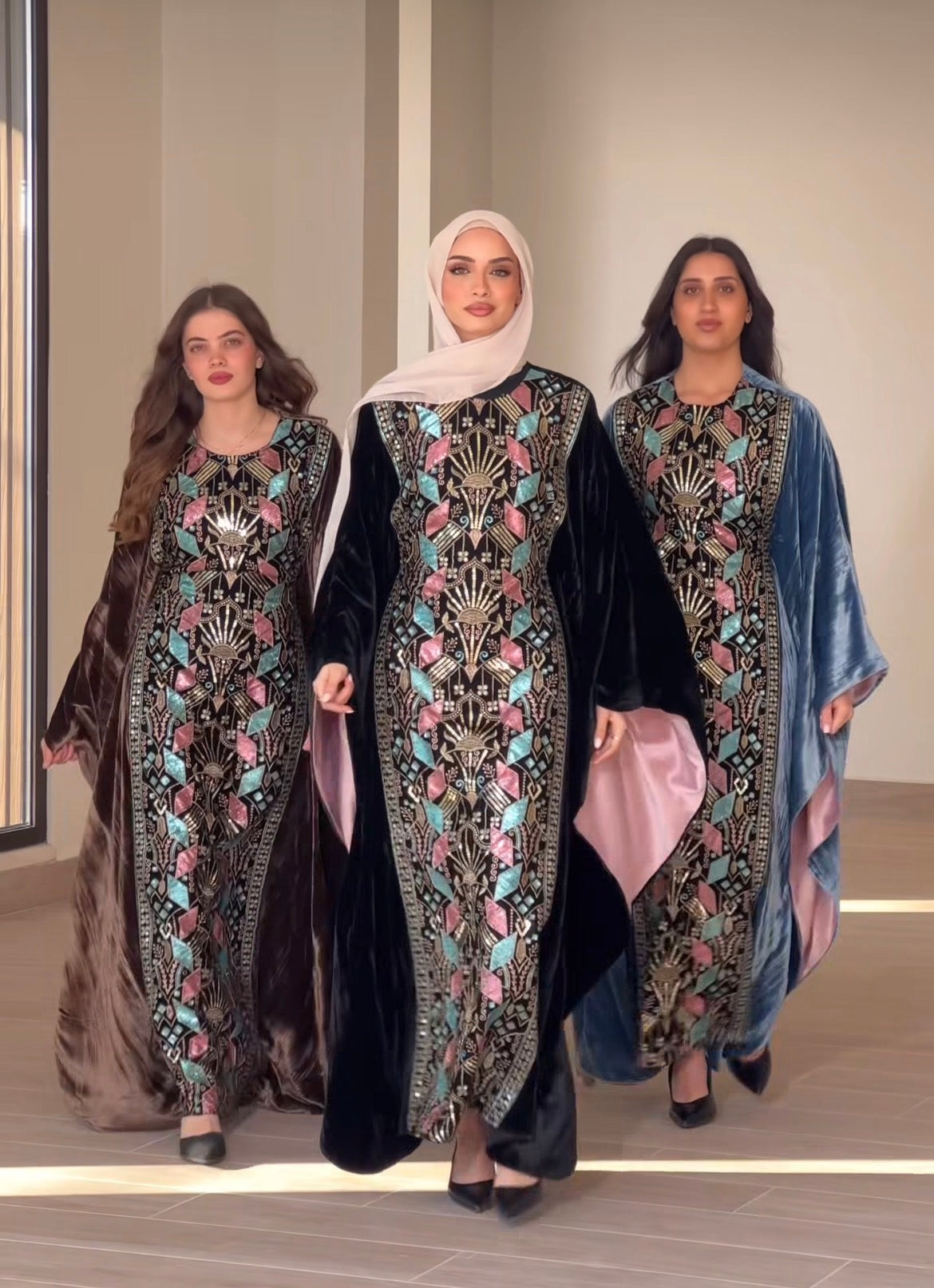 The Art Deco Velvet Majesty Jalabiya