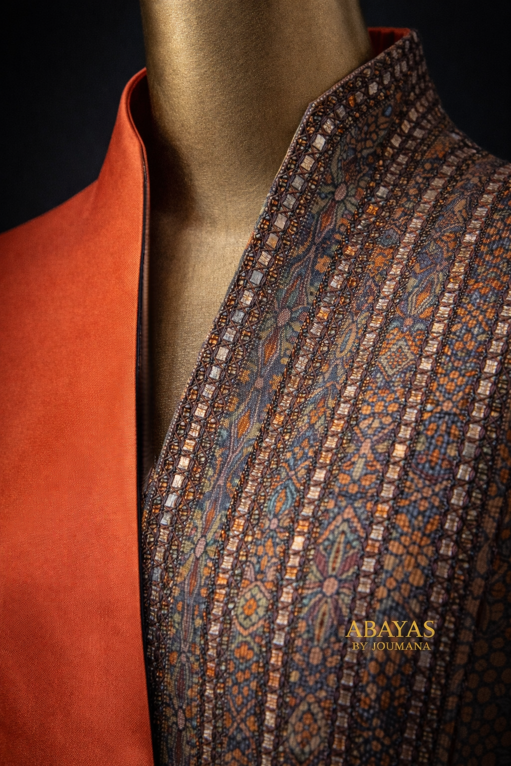 Orange Abaya With Belt