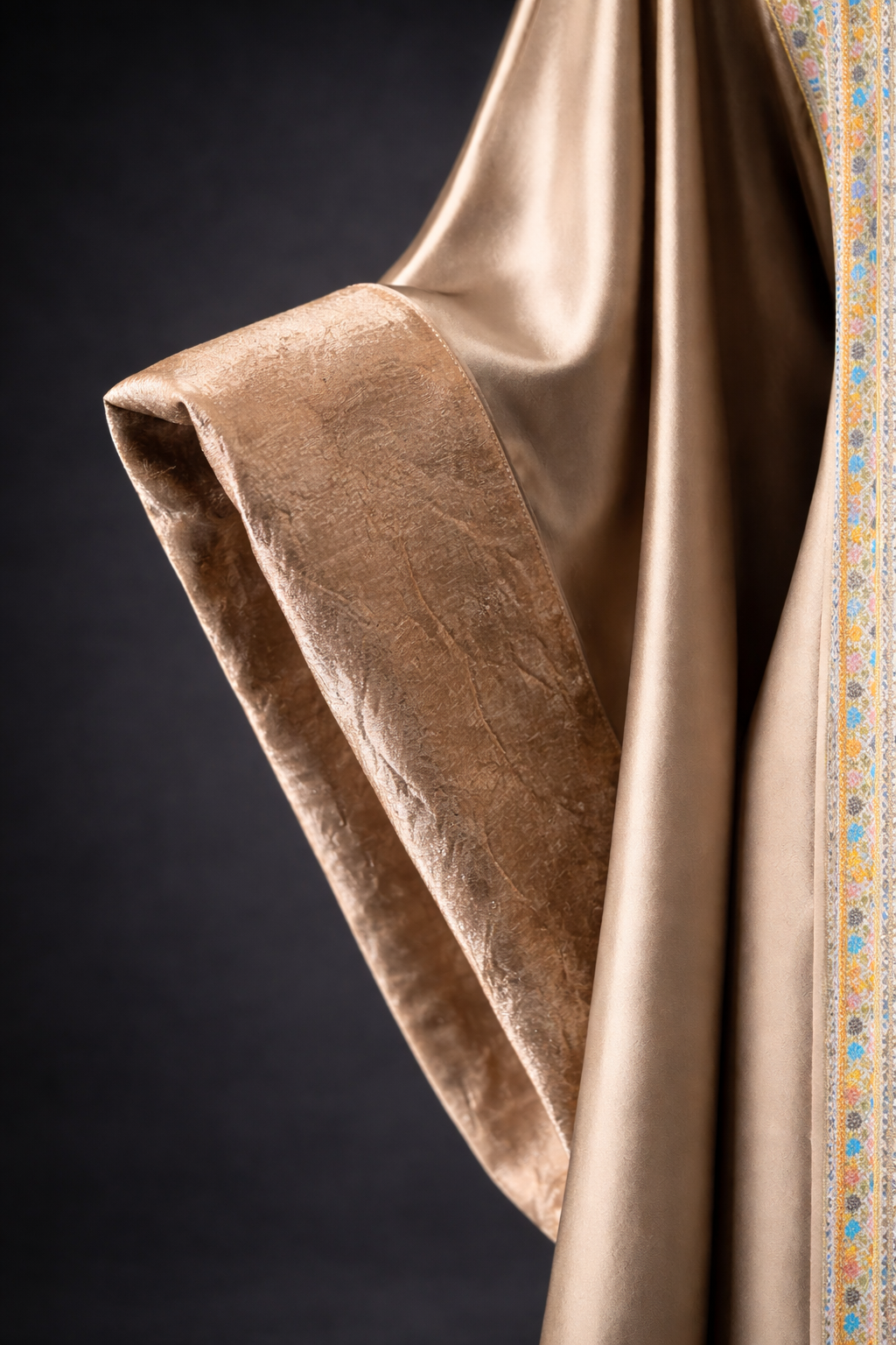 Light Gold Butterfly With Eastern Embroidery