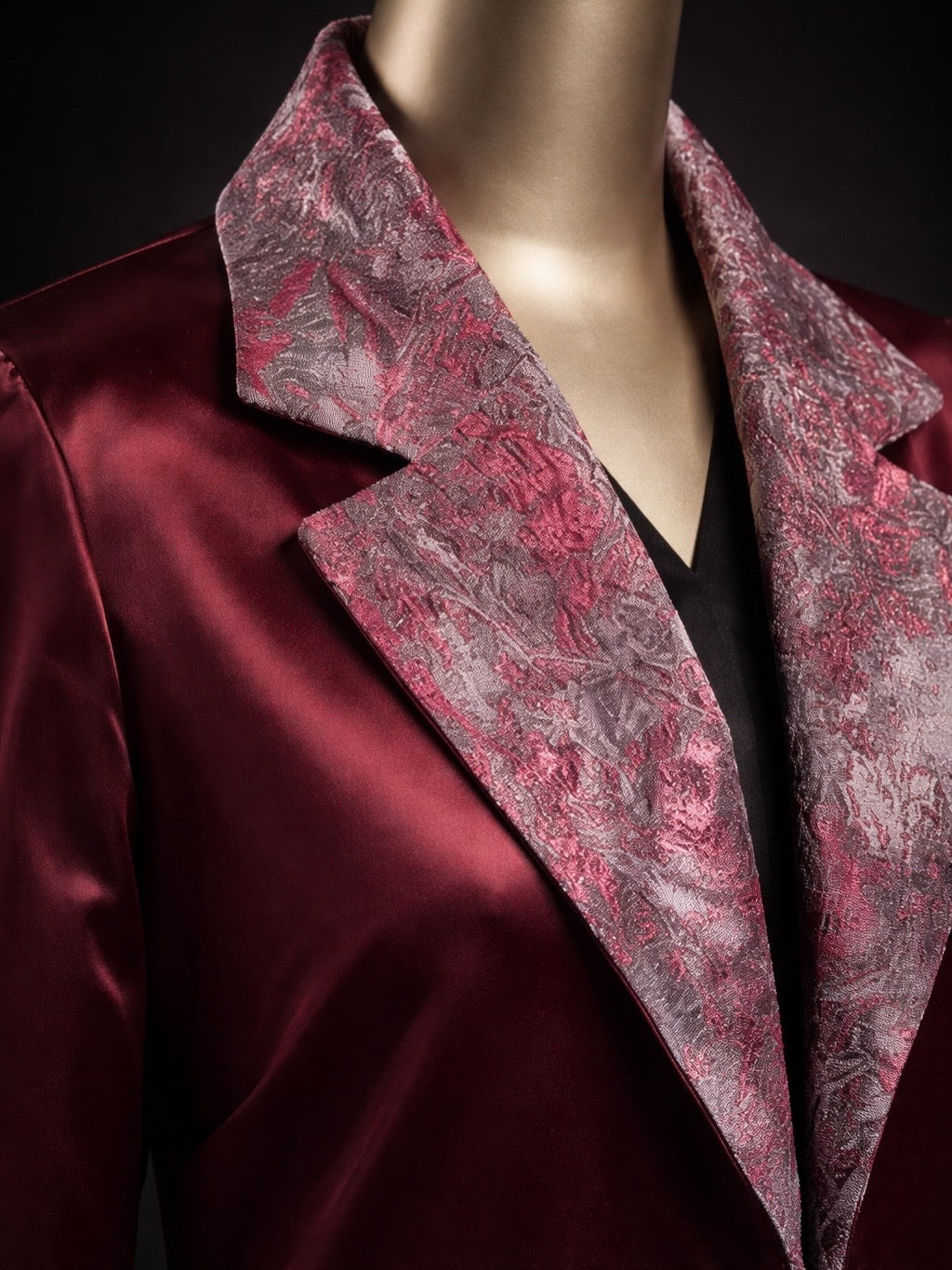 Deep Burgundy Coat Style Abaya