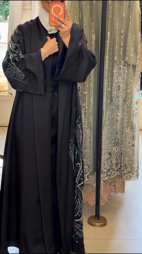 Black Abaya With Colored Embroidery