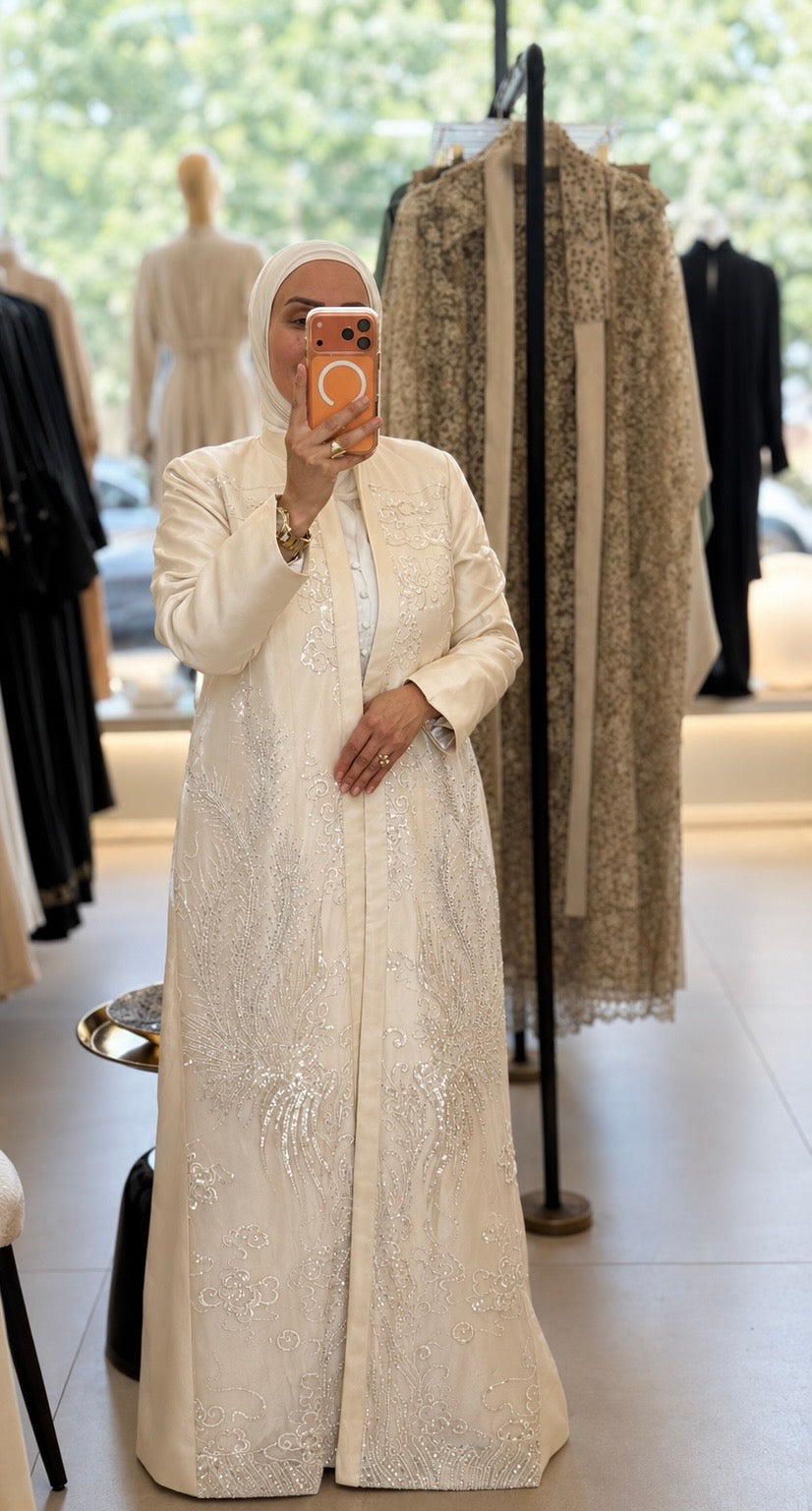 Bridal Abaya (Fully embroidered)