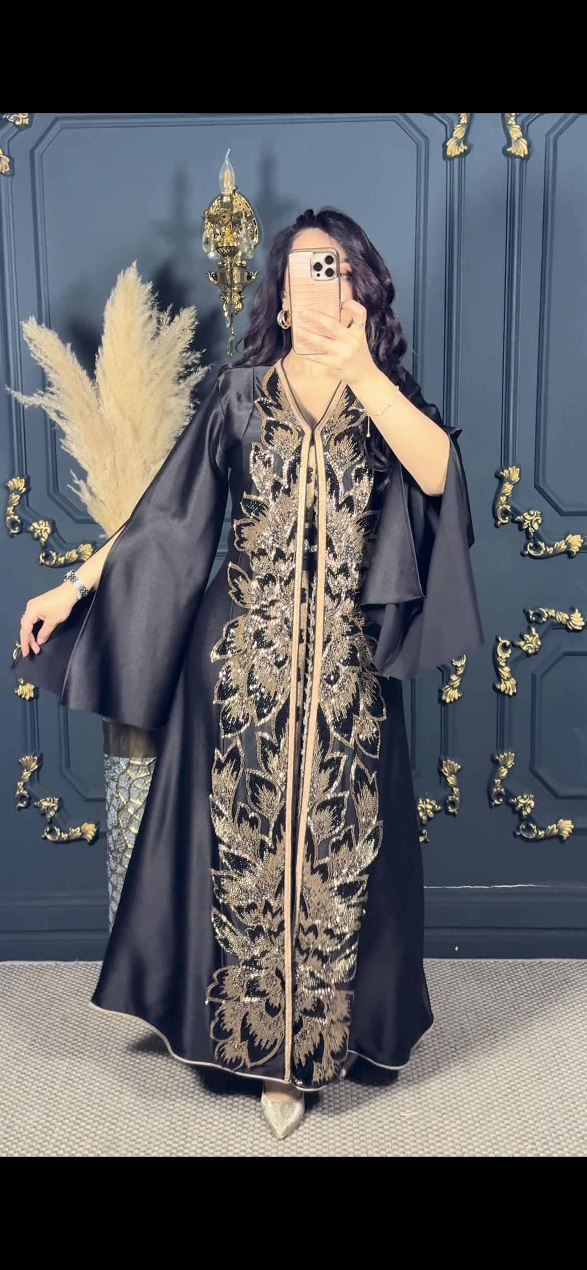 Embroidered Set Abaya + Dress