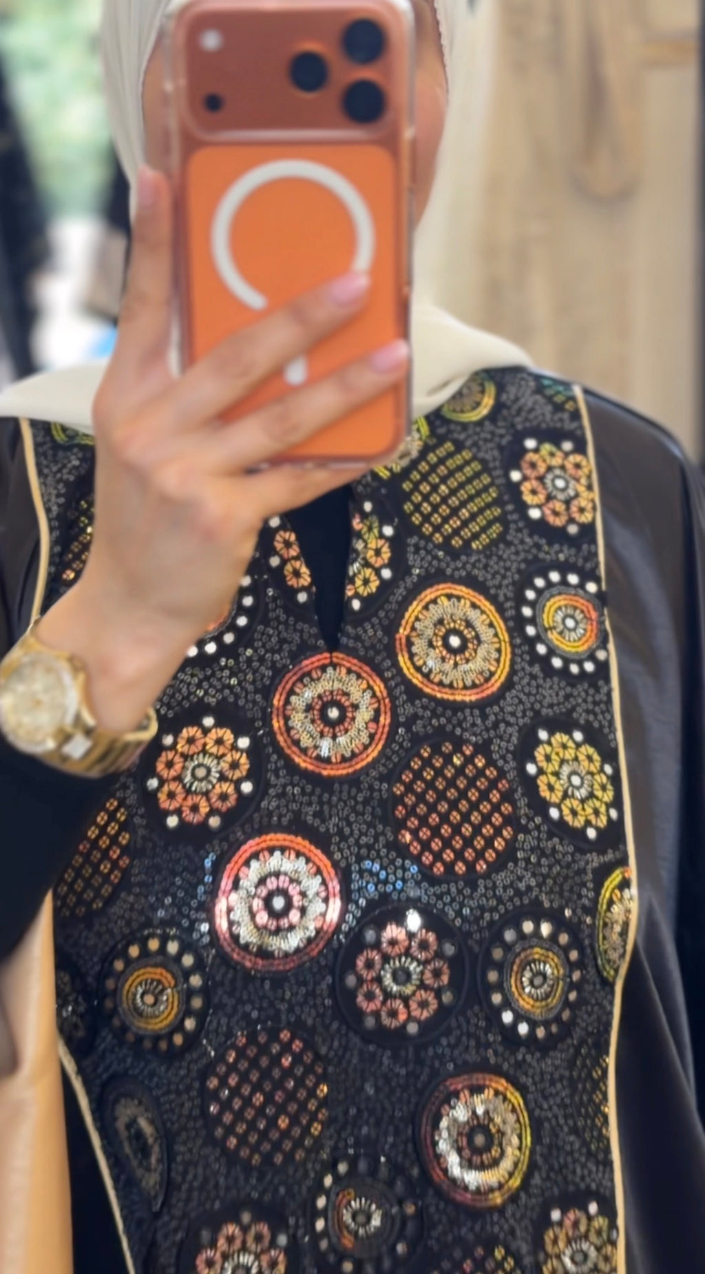 Black Jalabiya With Eastern Embroidery