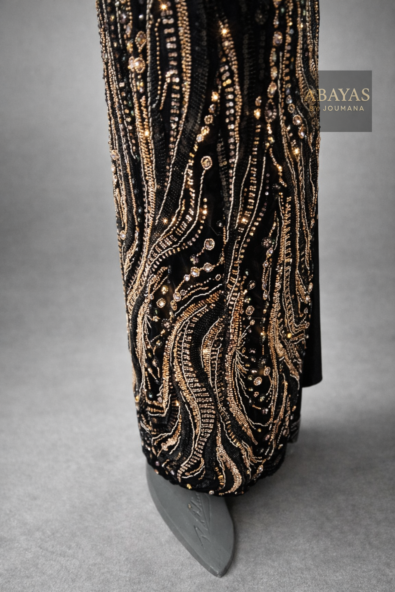 The Midnight Embroidered Aurora Abaya