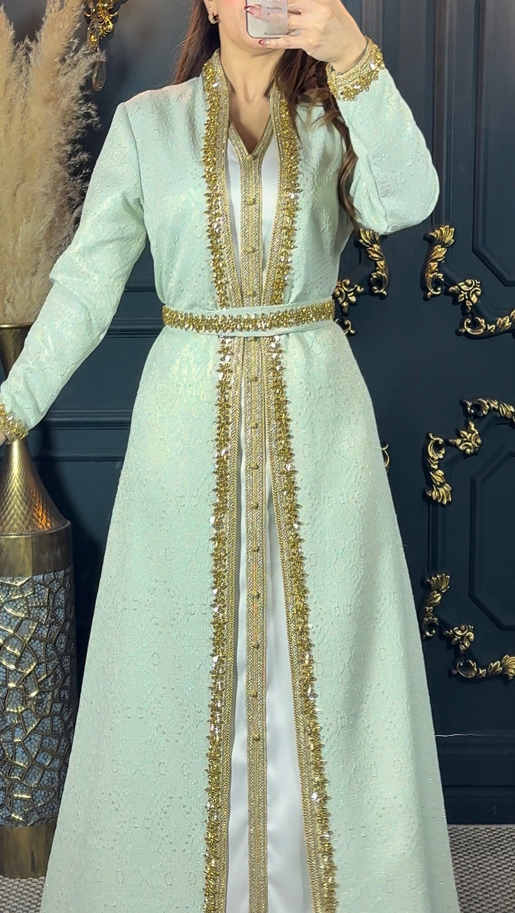 Imperial Mint Caftan (a 3-piece set)