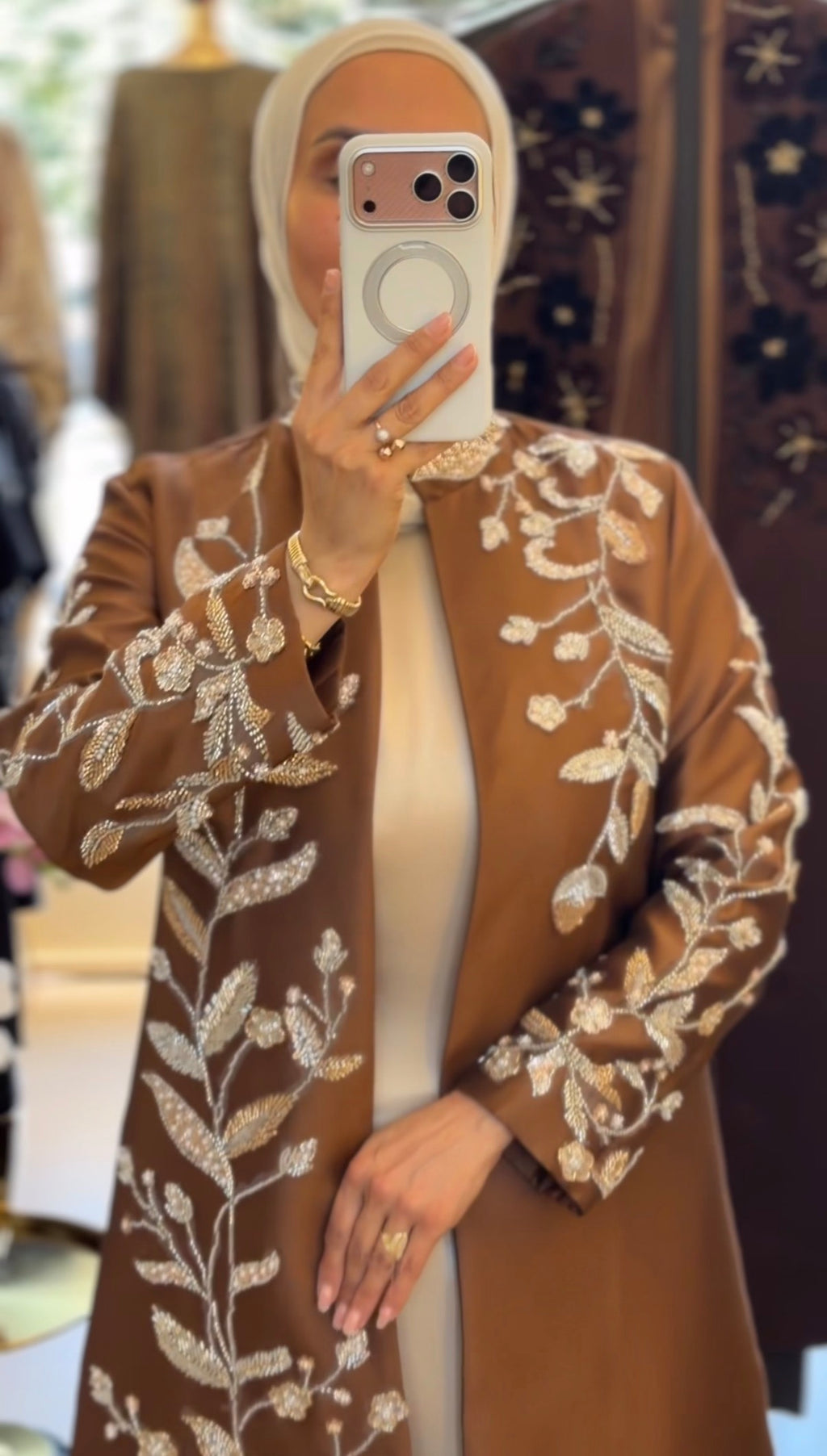 Golden Embroidered Abaya