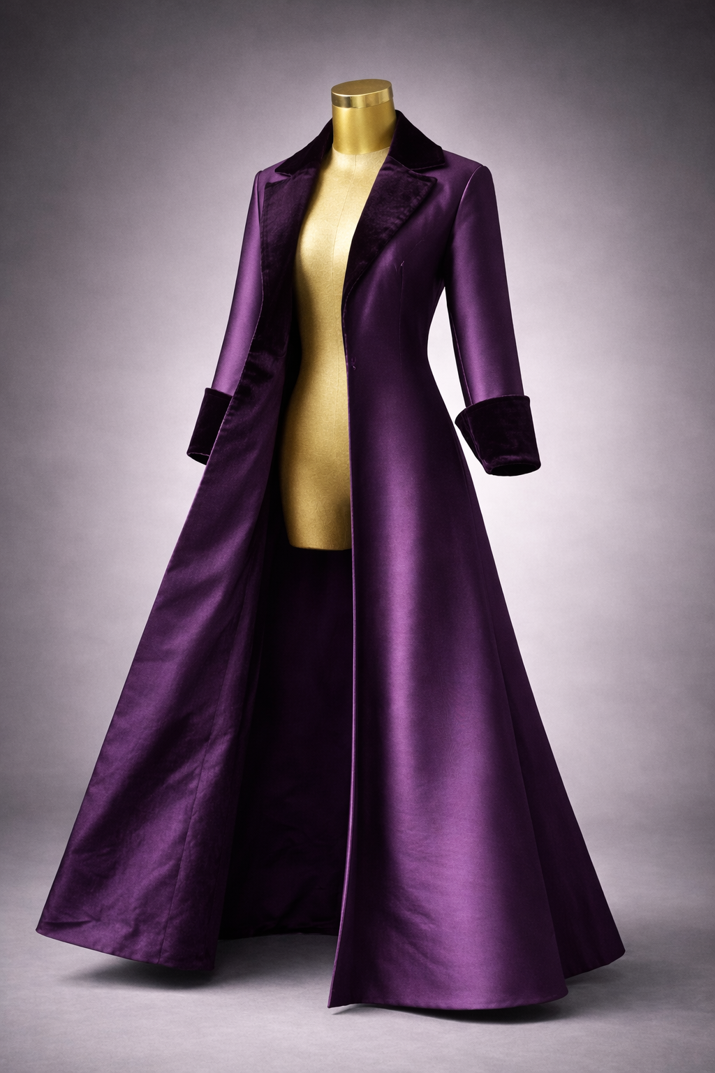 Abaya violette (style manteau)