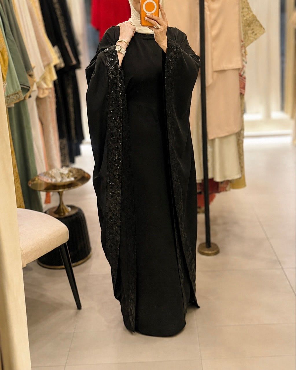 Black Jalabiya With Tatreez