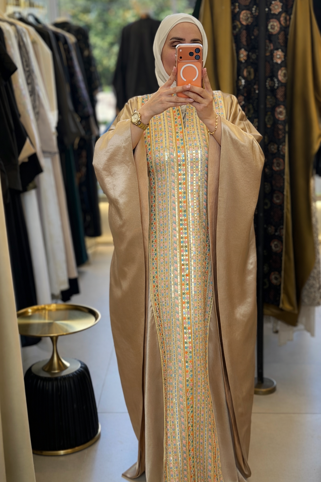 Light Gold Butterfly With Eastern Embroidery