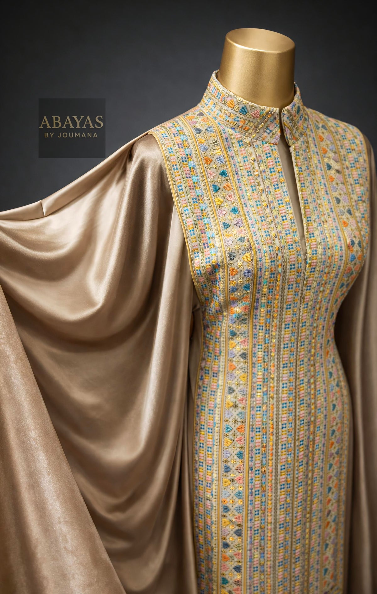 Light Gold Butterfly With Eastern Embroidery