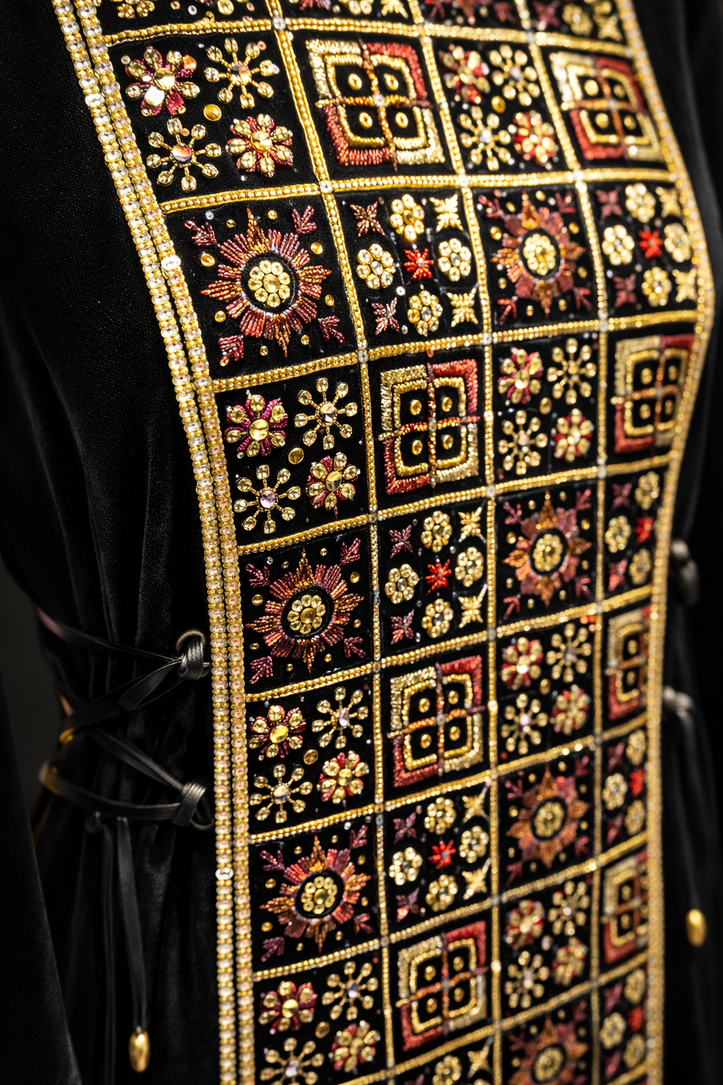 Black Jalabiya With Embroidery