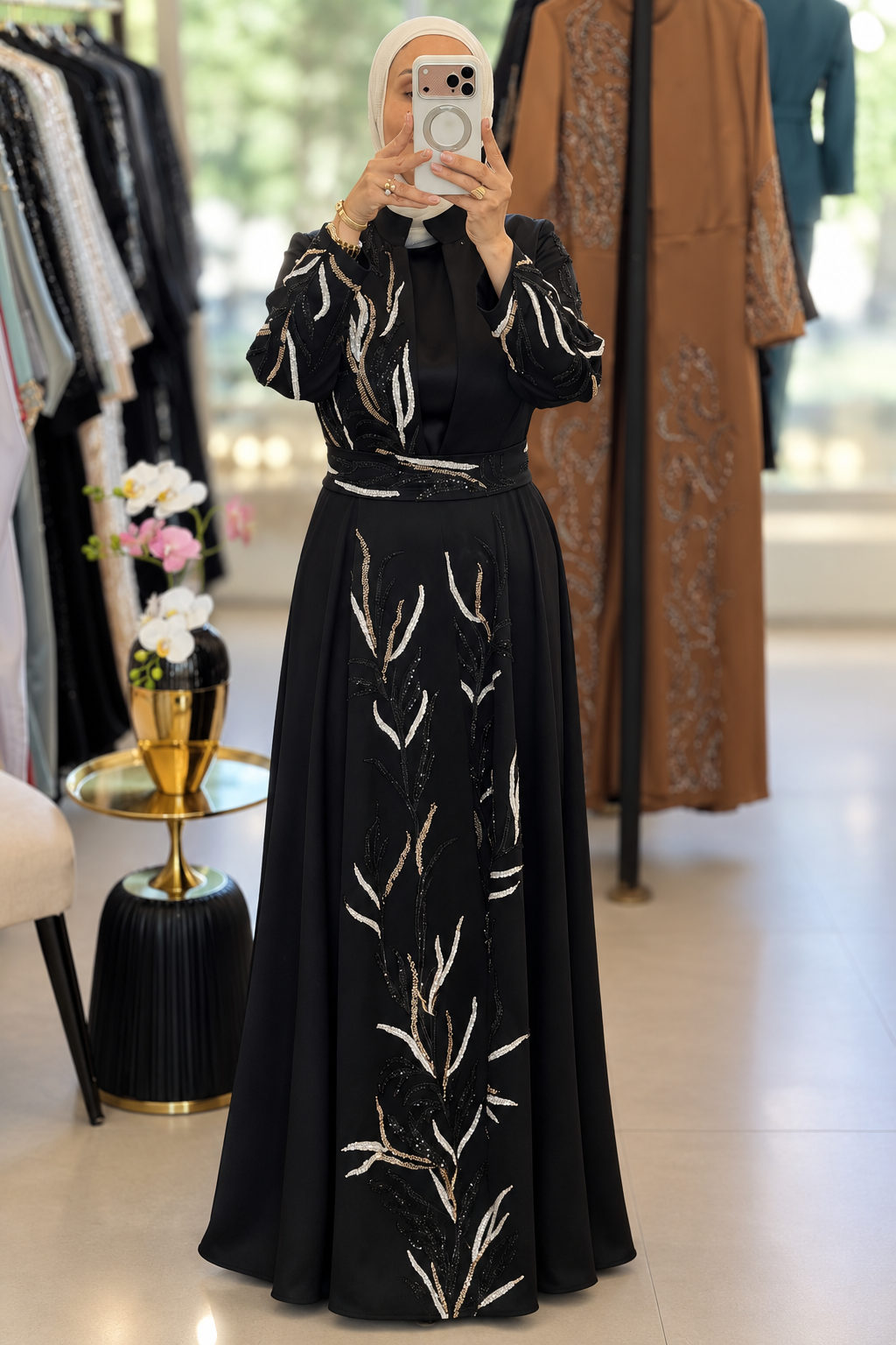 Embroidered Caftan + Dress