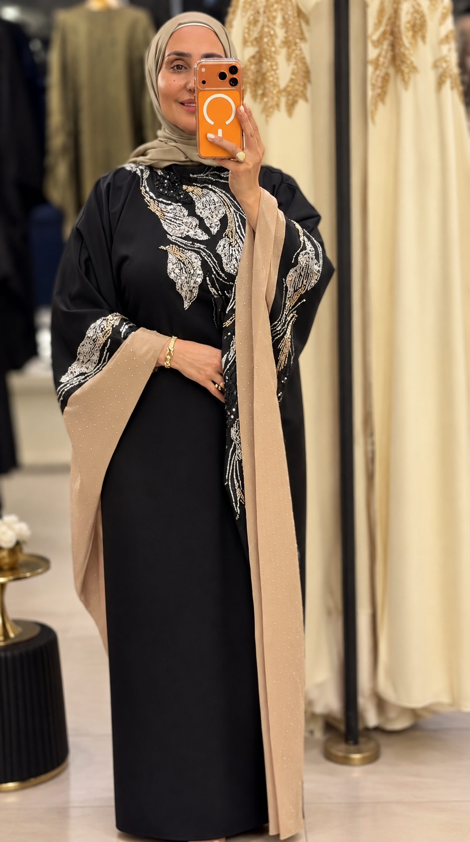 Embroidered Abaya Dress