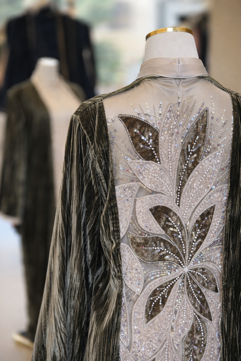 Elegant Velvet Embroidered Abaya