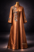 Royal Bronze 3D Embroidered Abaya