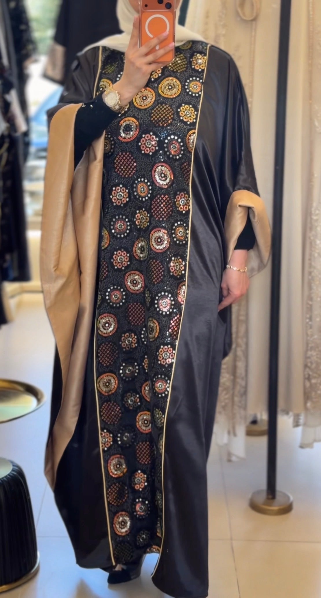 Black Jalabiya With Eastern Embroidery