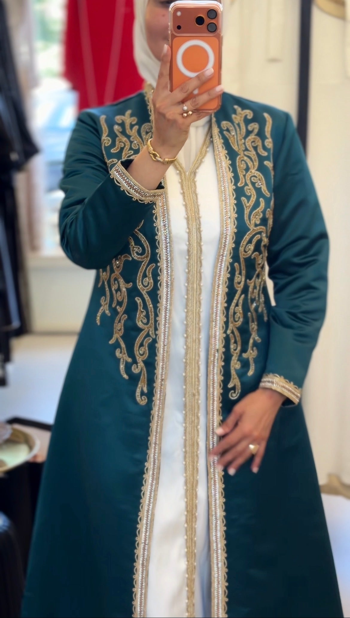 Royal Emerald Caftan + Dress