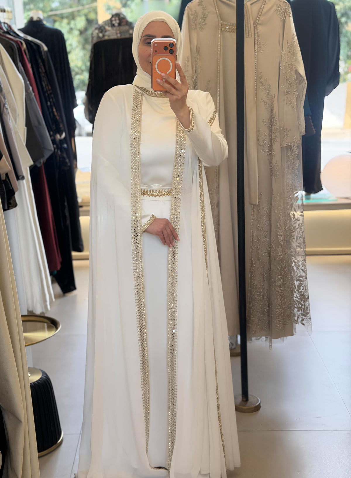 Royal White Cape (3 Pcs Set)