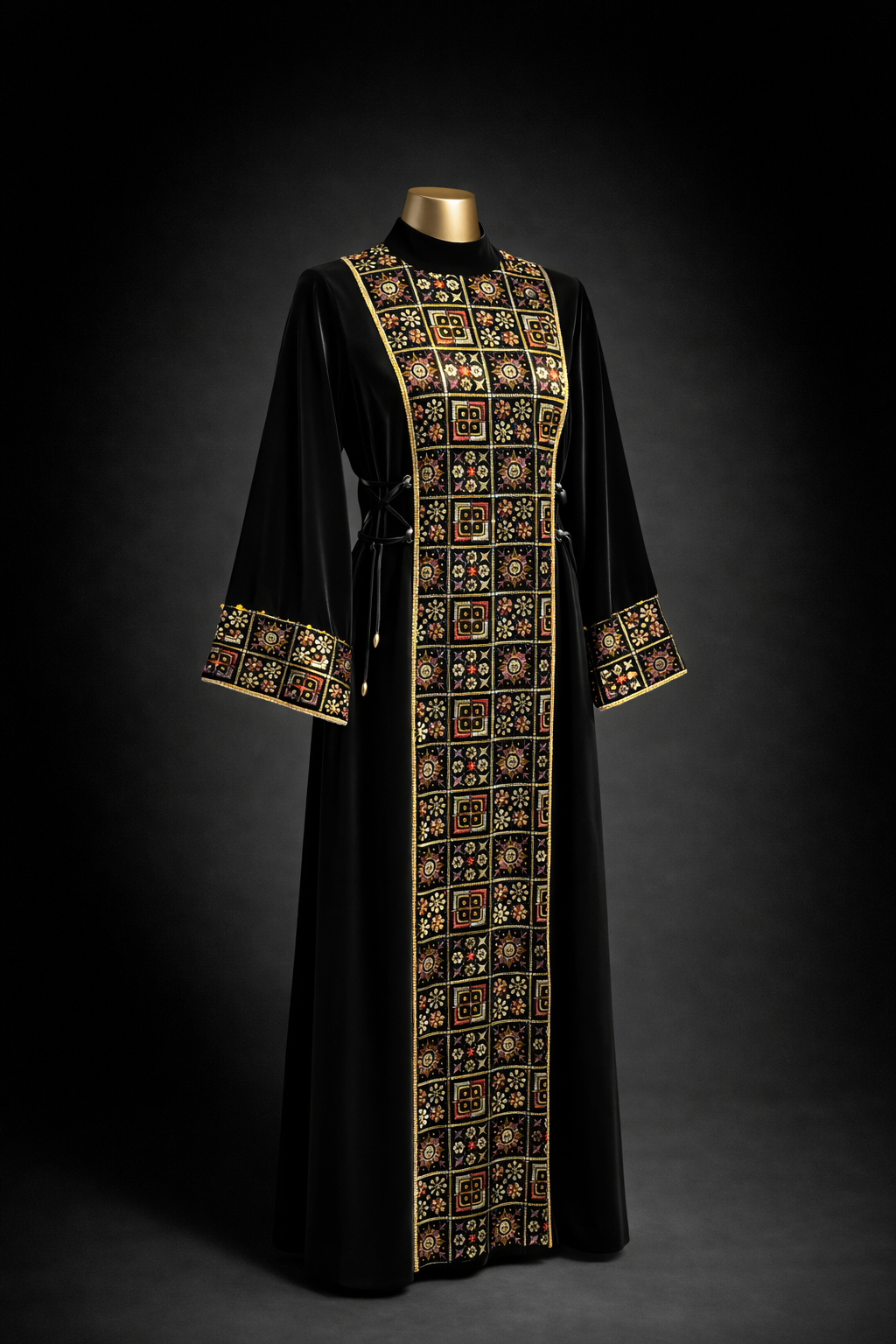 Black Jalabiya With Embroidery