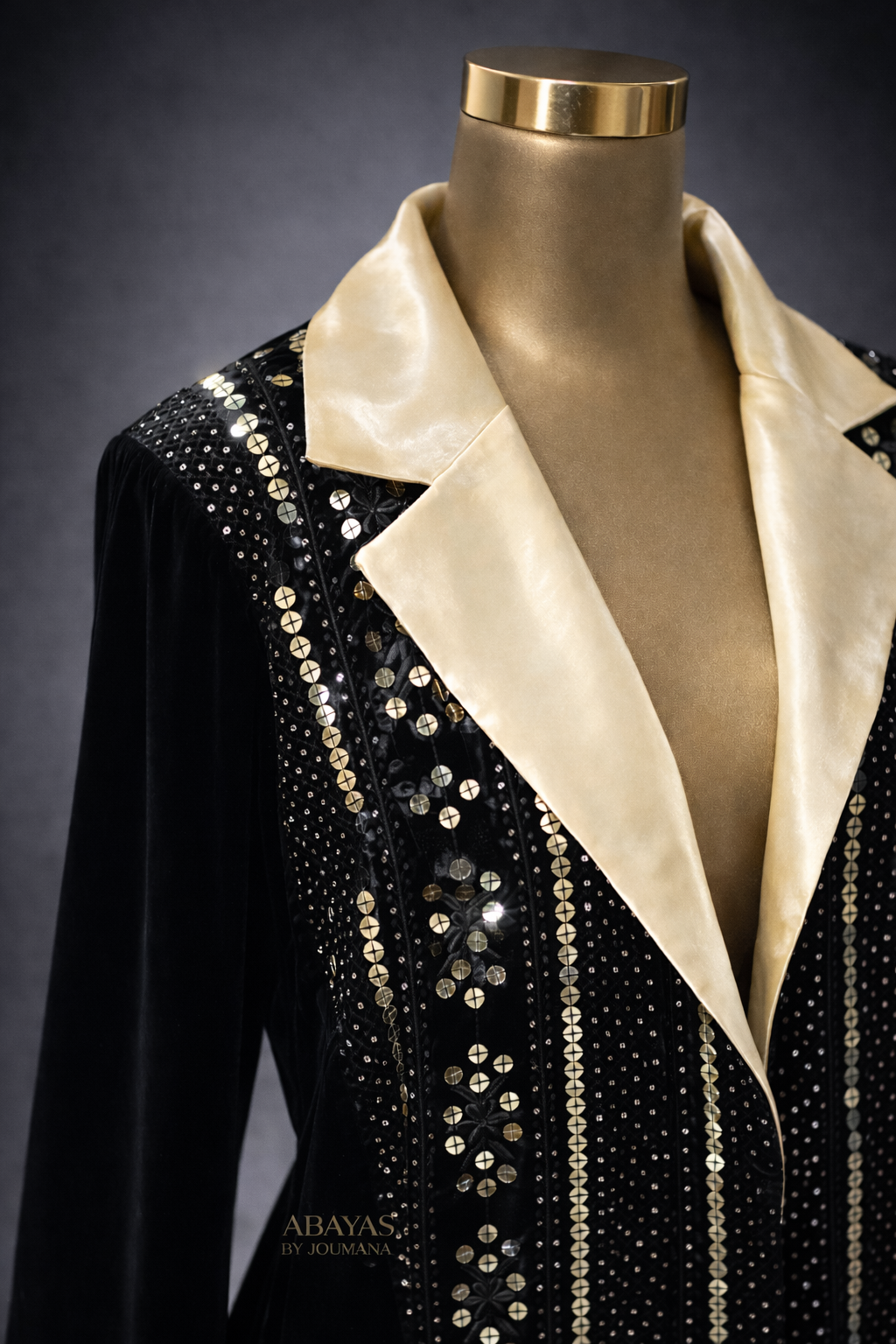 Luxurious Abaya With Golden Embroidery