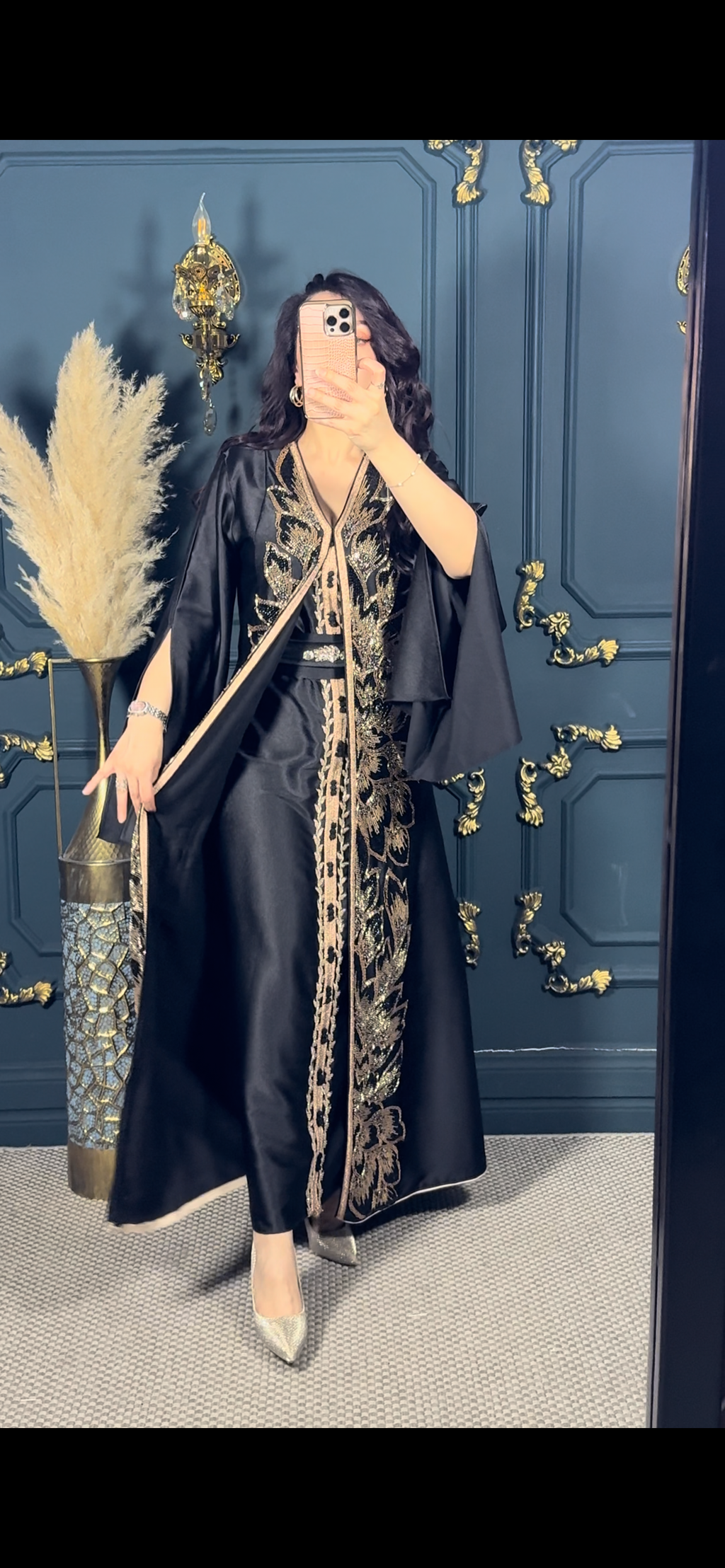 Embroidered Set Abaya + Dress