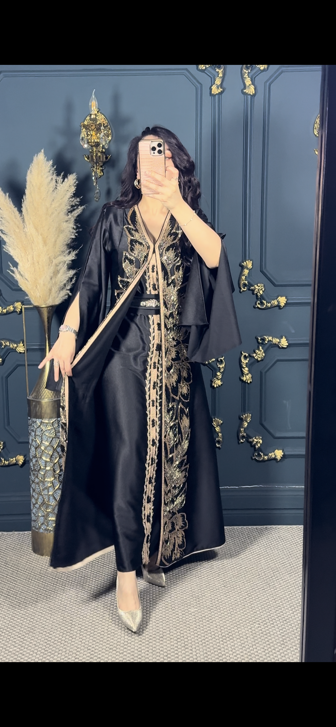 Embroidered Set Abaya + Dress