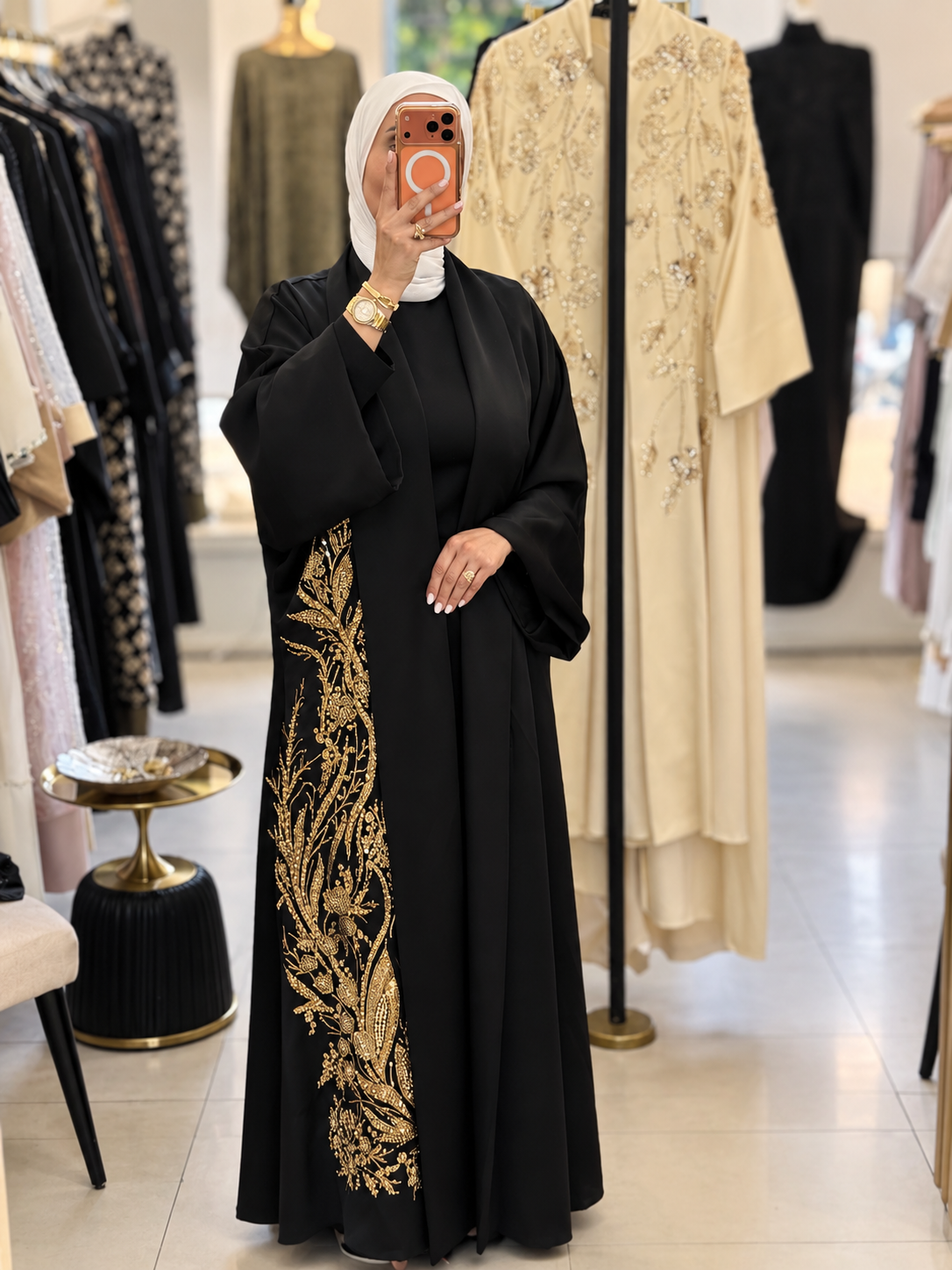 Classic with golden embroidery