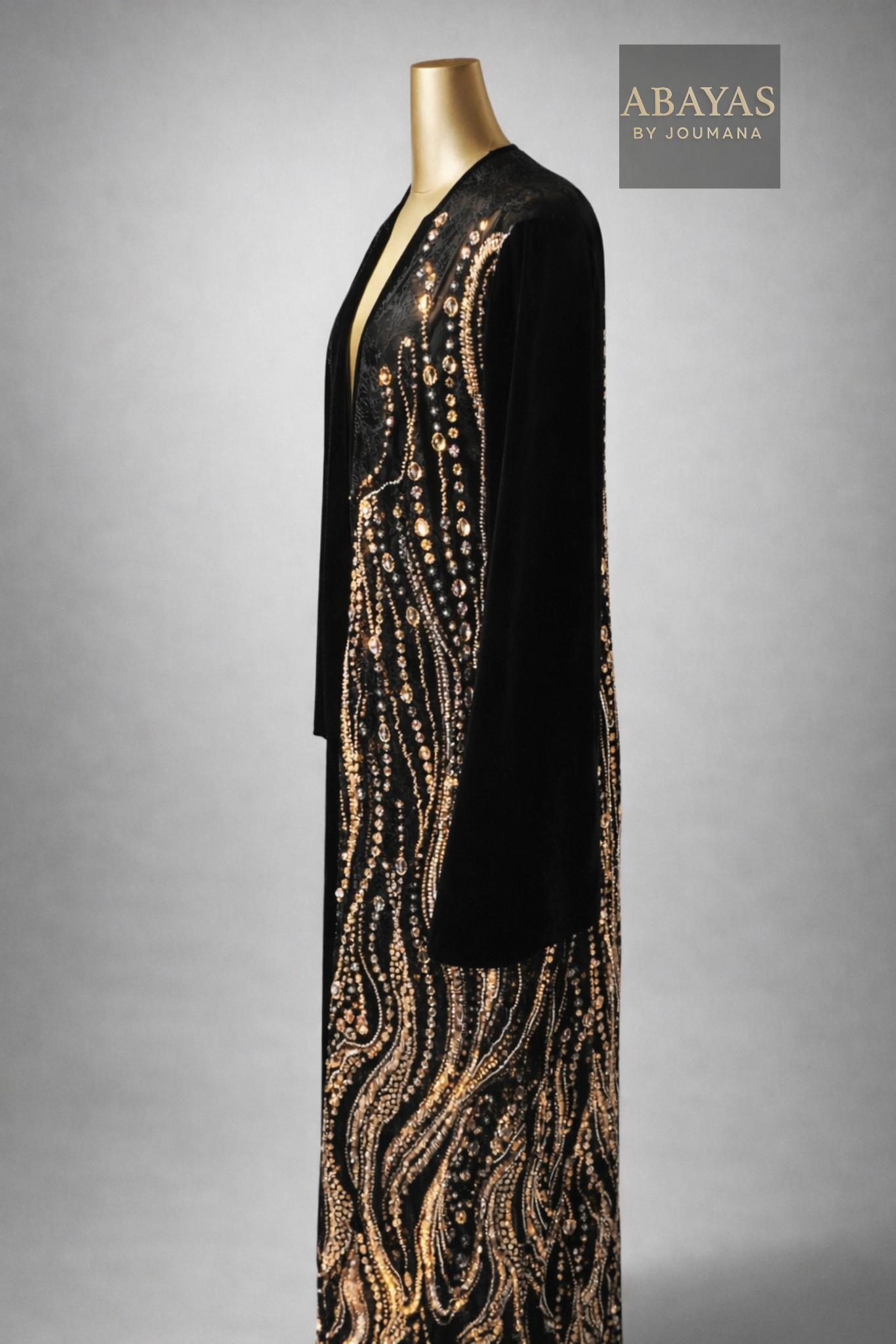 The Midnight Embroidered Aurora Abaya