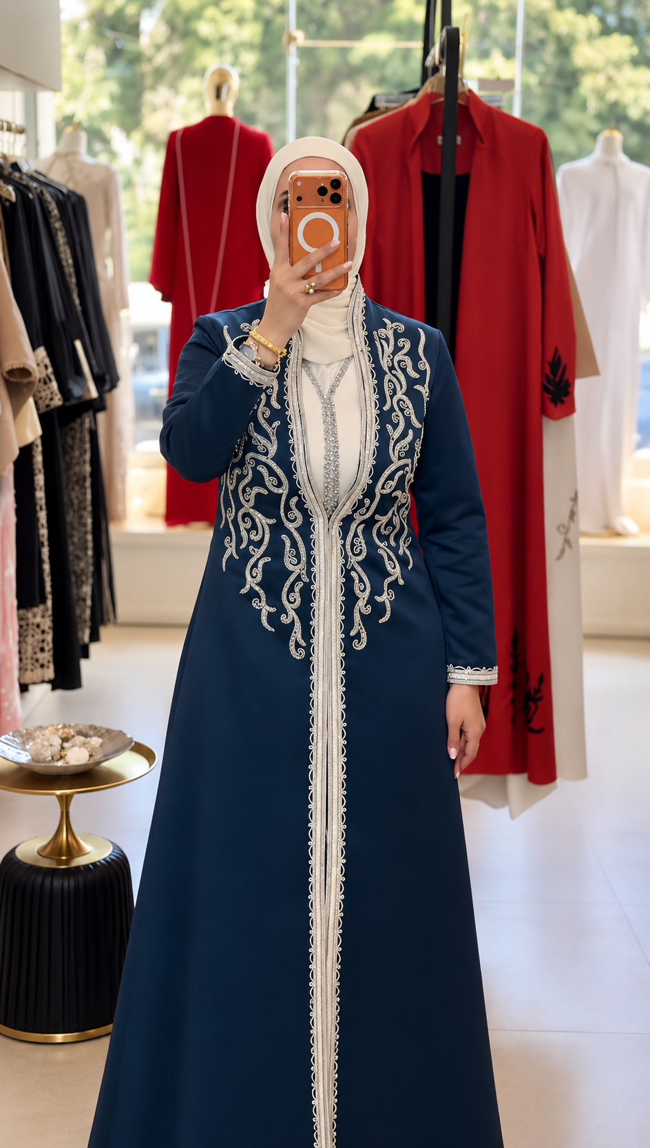 Royal Navy Blue Caftan + Dress