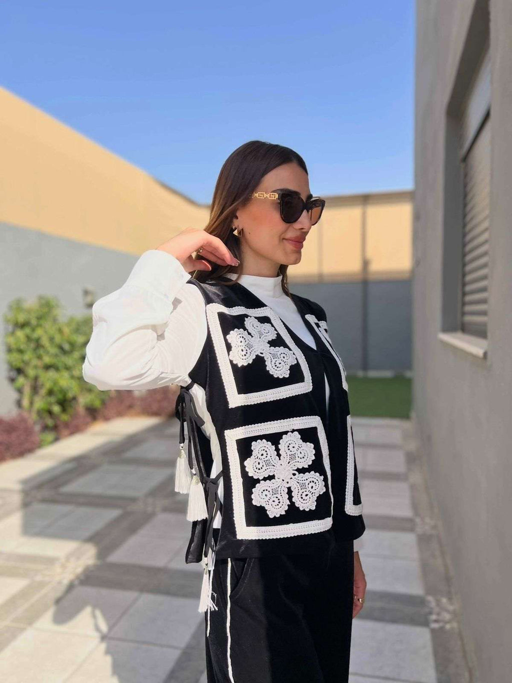 Winter Set (Vest Style) With White Patterns