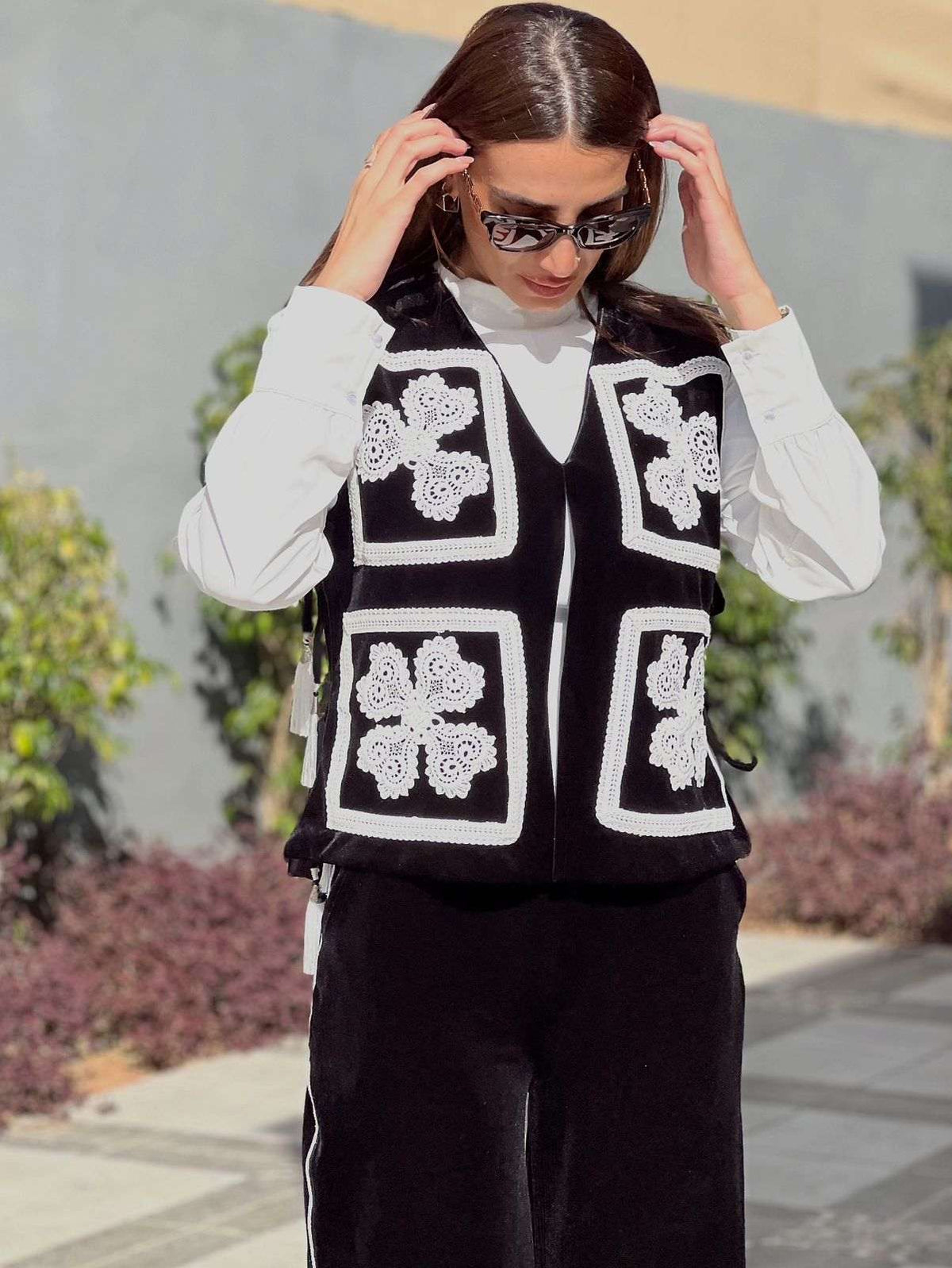 Winter Set (Vest Style) With White Patterns