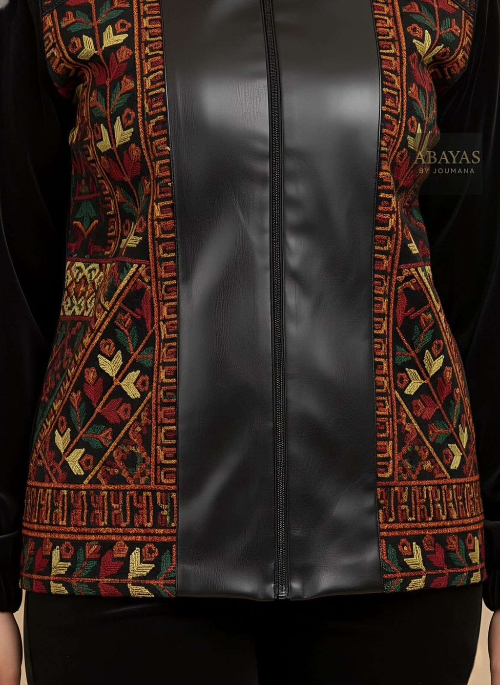 Black Winter Set With Eastern Embroidery