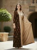 3D Velvet Abaya (Honey Color)