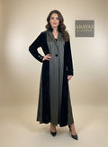 Black Striped Abaya (Coat Style)