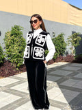 Winter Set (Vest Style) With White Patterns