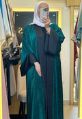 Feyrouzi Light Velvet Abaya With Black Edges