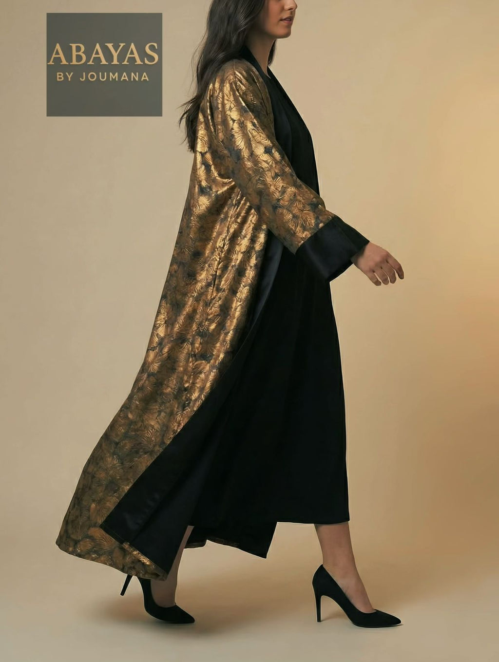 Leather Abaya (Feathers Pattern)
