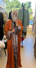 Burnt Orange Abaya (Wide Sleeves)
