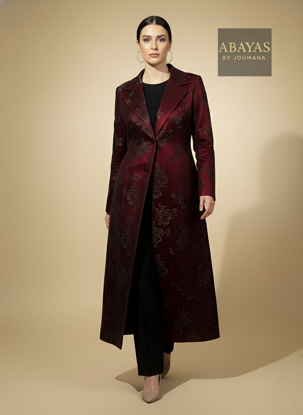 Long Burgundy Coat (Blazer Cut)
