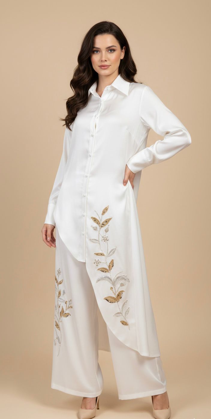 White Set With Embroidery