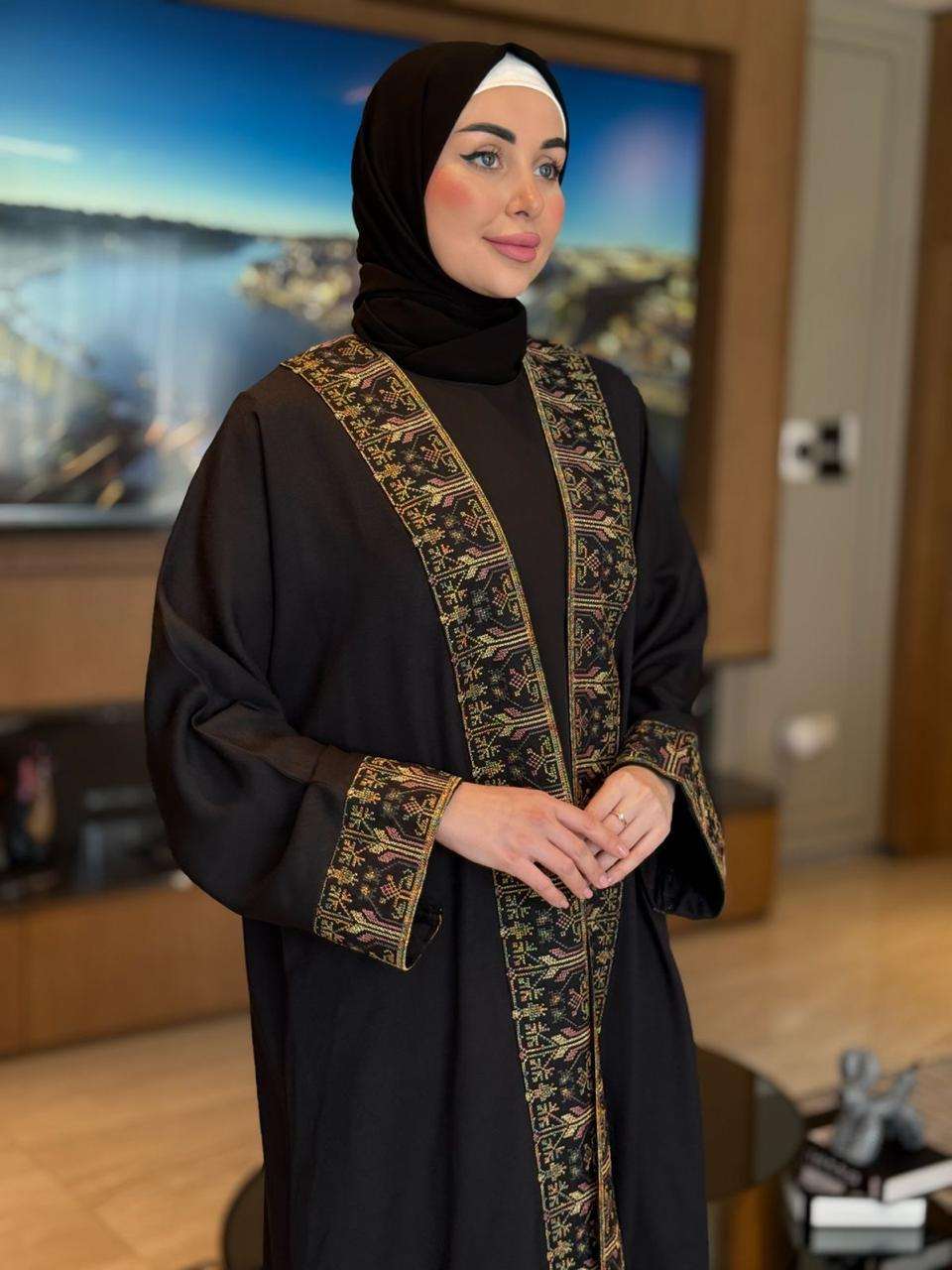Abaya With Palestinian Tetreez