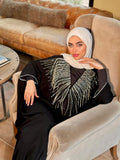Black Abaya With Crystals