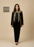 Black Winter Set With Golden Patterns