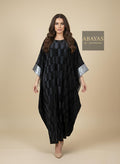 3D Velvet Black Jalabiya