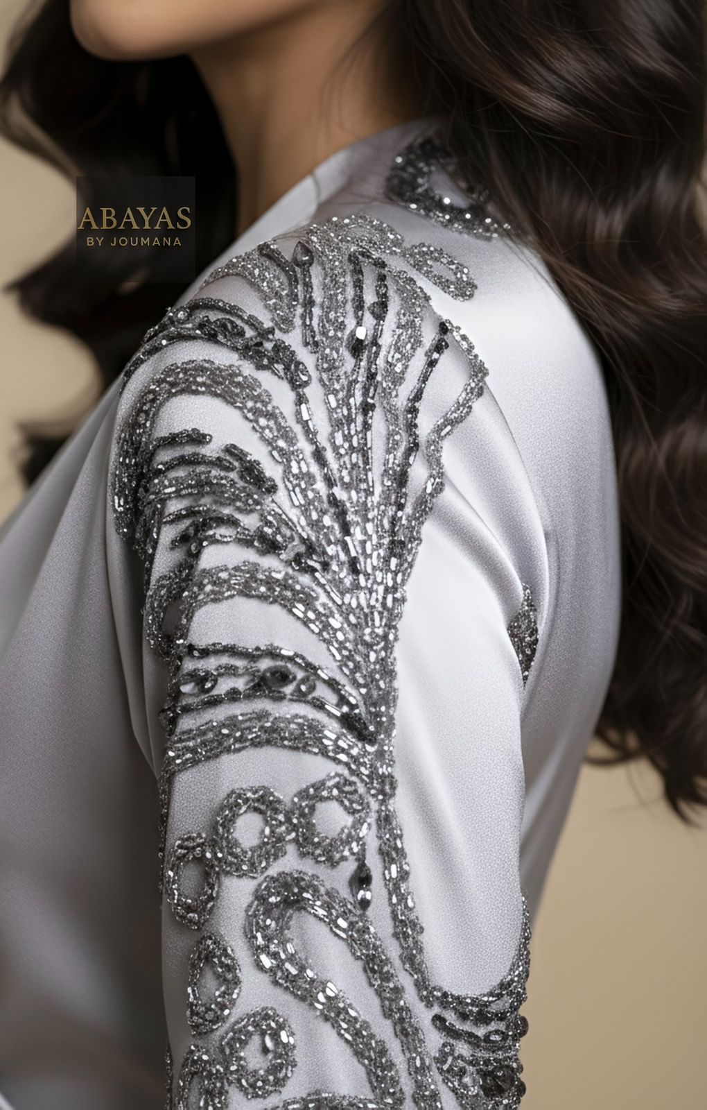 Gray Jalabiya With Premium Embroidery