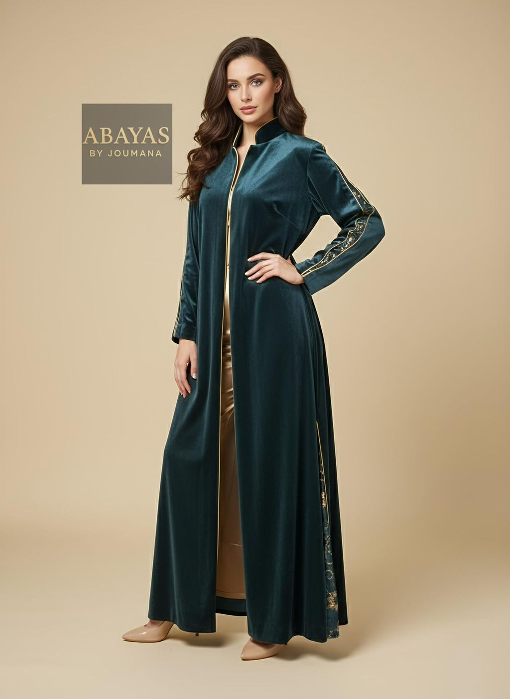 Emerald Velvet Abaya