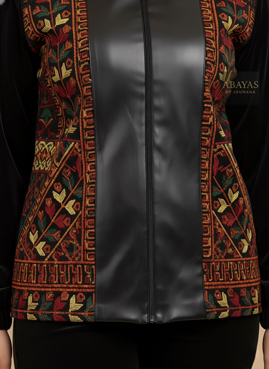 Black Winter Set With Eastern Embroidery