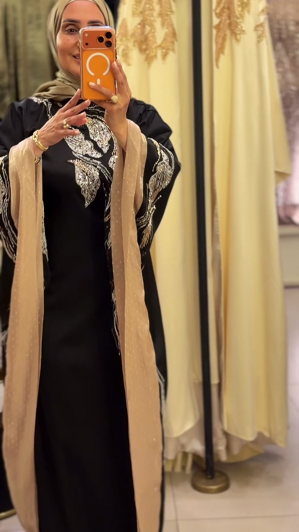Embroidered Abaya Dress